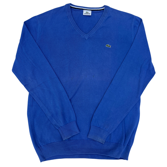 Pull col V Lacoste mauve pour hommes – Taille L