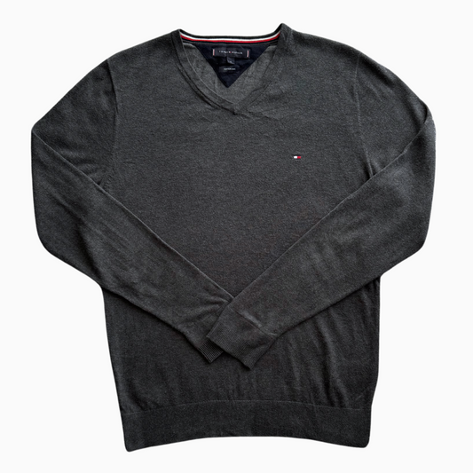 Pull Tommy Hilfiger col V cotton silk - taille S