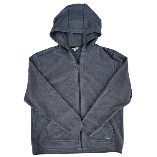 Pull Calvin Klein gris full zip pour hommes - taille XL