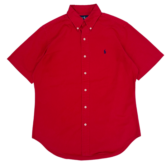 Chemise Ralph Lauren 1/2 manche rouge  pour hommes  - taille S