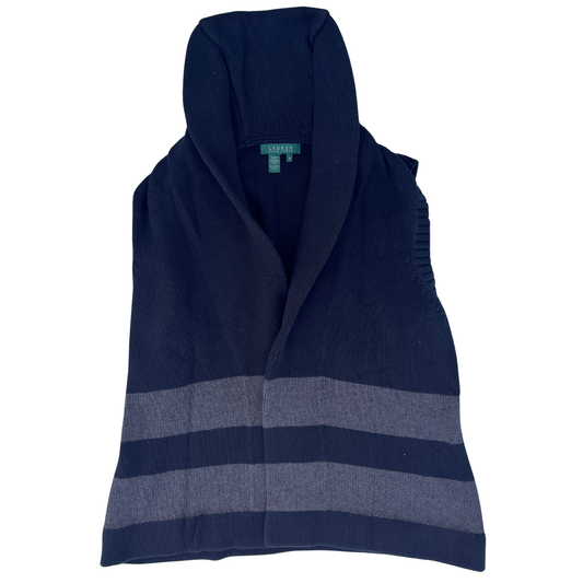 Cardigan Ralph Lauren sans manches noir rayé pour femmes - taille M