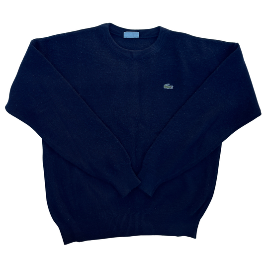 Pull col rond Lacoste bleu nuit pour hommes – Taille XXL